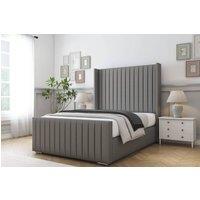 Comfort Beds Chester Dumfries Bed Frame With Mattress-50 Upholstered Wingback in Light Grey | Size: Single