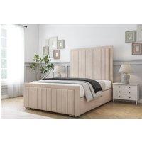 Comfort Beds Arizona Naples Bed Frame With Mattress-50 Upholstered in Light Sand | Size: Single