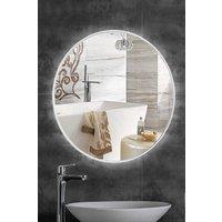 Living and Home Nordic Round Wall Mirror in Natural