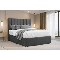 Nexus Mattresses Ltd Kyoto Plush Divan Bed Base No Drawers - 26 Headboard in Dark Grey | Size: King