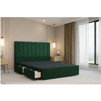 Nexus Mattresses Ltd Kyoto Plush Divan Bed Base 2 Drawers Foot-End - 54 Headboard in Emerald | Size: King