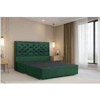 Nexus Mattresses Ltd Tuscany Plush Divan Bed Base No Drawers - 54 Headboard in Emerald | Size: Super King