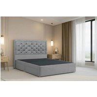 Nexus Mattresses Ltd Tuscany Plush Divan Bed Base No Drawers - 54 Headboard in Silver | Size: Super King