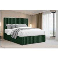 Nexus Mattresses Ltd Verona Plush Divan Bed Base No Drawers - 12 Footboard & 26 Headboard in Emerald | Size: Super King