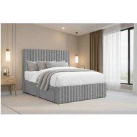 Nexus Mattresses Ltd Verona Plush Divan Bed Base No Drawers - 12 Footboard & 26 Headboard in Silver | Size: Small Double