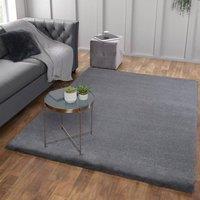 DS Living Dovilla Plush Plain Grey Rug Collection | Size: 150 cm x 200 cm