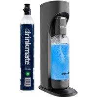 Drinkmate OmniFizz Soda Maker, Sparkling Water Machine with 1x 60L CO2 Cylinder in Black