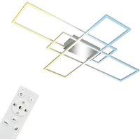 BRILONER White CCT LED Wall & Ceiling Light in Silver