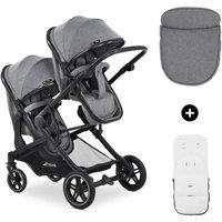 hauck Atlantic Twin Pushchair - Grey