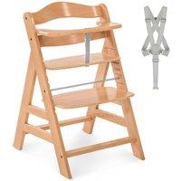 hauck Alpha+ Wooden Highchair - Natural in Light Brown