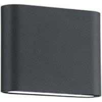 Netlighting Thames Ii Outdoor Up Down Wall Lamp Anthracite 11cm IP54 in Black
