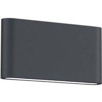 Netlighting Thames Ii Outdoor Up Down Wall Lamp Anthracite 17cm IP54 in Black