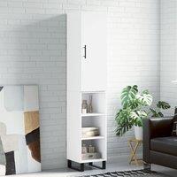 Berkfield Home Highboard White 34.5x34x180 cm Engineered Wood