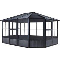 Rowlinsons Sojag Charleston Solarium 3.7m x 4.6m - L383.6 x W488.6 x H280.8 cm in Grey