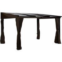 Rowlinsons Sojag Sutton Patio Cover 3m x 3.7m - Aluminum - L298.5xW366.5xH243 cm in Brown