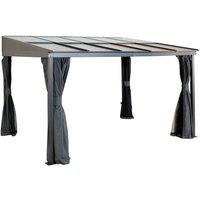 Rowlinsons Sojag Pompano Patio Cover 3m x 3m - Aluminum - L297.6 x W298 x H240 cm in Grey