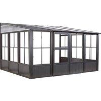 Rowlinsons Sojag Charleston Conservatory 3m x 4m - L308.9 x W404 x H244.5 cm in Grey
