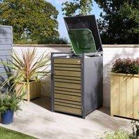 Rowlinsons Chelsea Single Bin Store - Steel - L81xW68xH116.5 cm - Powder-Coated in Grey
