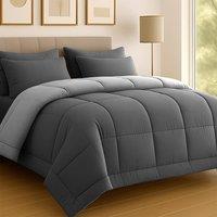 Grace Bedding Coverless 2 Tone Reversible Duvet 10.5 Tog in Grey | Size: Double