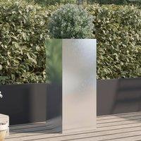 Berkfield Home Planter Silver 32x29x75 cm Stainless Steel | Size: 32 x 29 x 75 cm