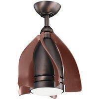 Netlighting Kichler Terna Ceiling Fan Oil Bronze 38cm LED Remote Control in Brown