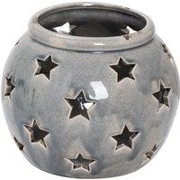 Love Lace Garda Large Star Candle Lantern in Grey