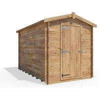 Dunster House Heavy Duty Log Shed 6 x 10 ft With Superfelt Roof in Brown | Size: 1m x 3m