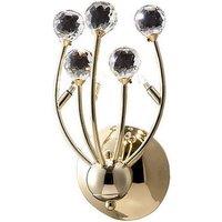 Netlighting Xeena Wall Lamp French Gold 3 Light G4 Switched Crystal