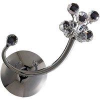 Netlighting Octavia Wall Lamp Chrome Left Facing G4 Switched Crystal in Grey