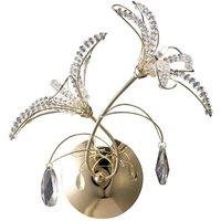 Netlighting Kenzo Wall Lamp French Gold 2 Light G4 Switched Crystal