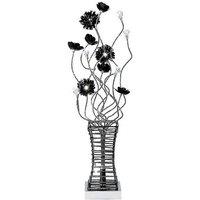 Netlighting (DH) Majella Table Lamp Chrome Black Crystal 4 Light G4 in Grey
