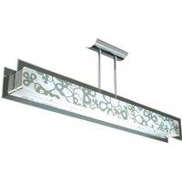 Netlighting Euphoria Semi Flush Chrome 2 Light T5 White Glass CFL Compatible in Grey