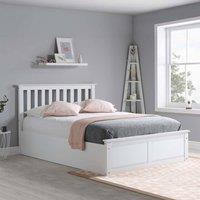 Birlea Phoenix Ottoman Storage Bed Frame in White | Size: Double