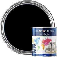 Pureworld Multi Surface Indoor & Outdoor All-In-One Paint - 10L - Satin in Pure Black