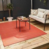 THE RUGS Reversible Weatherproof Outdoor Terra Rug Solid Urban 1000 in Terracotta | Size: 240 cm x 340 cm