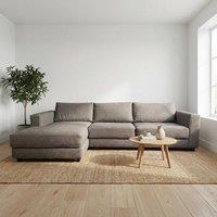 Abakus Direct Kaizer Corner Sofa with Bubble Fabric Left Facing in Taupe