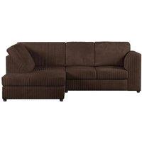 SOFASELECTION UK Jumbo Cord High Back Left Hand 4 Seater Corner Sofa in Brown | Size: 4 Pack