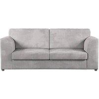 SOFASELECTION UK Jumbo Cord High Back 3 Seater Sofa Luxury in Silver | Size: 3 Pack