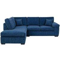 SOFASELECTION UK Amalfi Left Hand 4 Seater Corner Sofa in Blue Colour | Size: 4 Pack