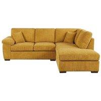 SOFASELECTION UK Amalfi Right Hand Corner Sofa Soft Fabric in Mustard | Size: 4 Pack