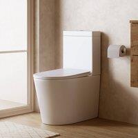 Banyetti Scene Rimless Close Coupled Back to Wall Toilet - Gloss White