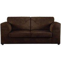 Bliss Furniture Jumbo Cord High Back 3 Seater Sofa Luxury in Brown | Size: 2 Pack