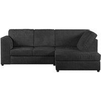 Bliss Furniture Jumbo Cord High Back Right Hand 4 Seater Corner Sofa in Black | Size: 4 Pack