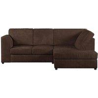 Bliss Furniture Jumbo Cord High Back Right Hand 4 Seater Corner Sofa in Brown | Size: 4 Pack