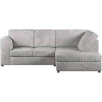 Bliss Furniture Jumbo Cord High Back Right Hand 4 Seater Corner Sofa in Silver | Size: 4 Pack