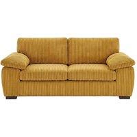 Bliss Furniture Amalfi 2 Seater Sofa in Mustard Fabric Sofa with Foam Seating | Size: 2 Pack