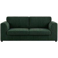 SOFASELECTION UK Jumbo Cord High Back 3 Seater Sofa Luxury in Green | Size: 3 Pack