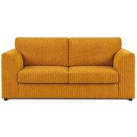 SOFASELECTION UK Jumbo Cord High Back 3 Seater Sofa Luxury in Mustard | Size: 3 Pack