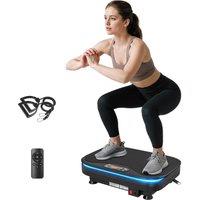 SPORTNOW Vibration Plate Exercise Machine with Cool Lights & Bluetooth in Black