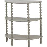 KDMD Camden Collection Half Moon 3-Tier Table for Living & Hallways in Light Grey